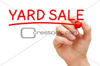 Yard Sale Hand Red Marker