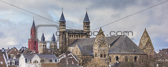 Panorama of Church towers in Maastricht