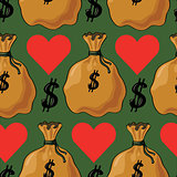 Seamless pattern with money