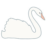 White vector swan