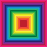 Rainbow square background of colored lines