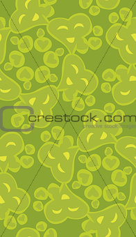 Seamless Green Heart Pattern