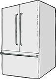 Large single closed refrigerator