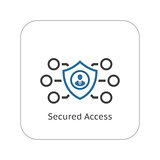 Secured Access Icon. Flat Design.
