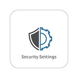 Security Settings Icon. Flat Design.