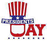 Presidents Day in USA. Patriotic symbols