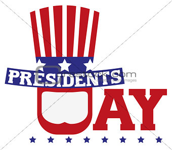 Presidents Day in USA. Patriotic symbols