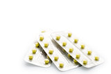 Yellow round pill blister pack