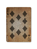 Very old playing card, ten of diamonds