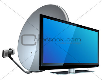 TV with Satellite antenna