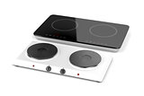 Double hot plate and induction cooktop