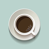 Flat vector coffee cup icon