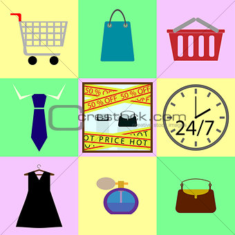 Shopping concept pattern