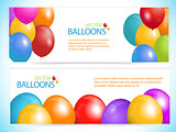 balloon banners vector