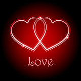 Interlocked love hearts background