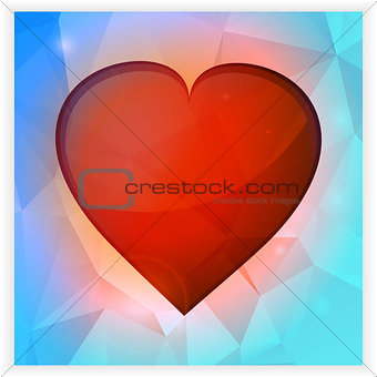 Love heart square banner