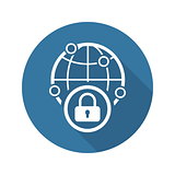 Security Point Icon. Flat Design.