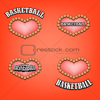 set heart of basketball