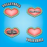 set heart of volleyball