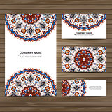 Business card template in tribal style