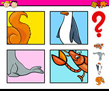 animal puzzle preschool task