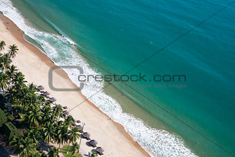 Aerial view of Nha Trang city beach