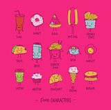 Food characters pink