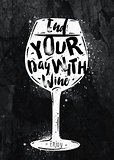 Poster wine chalk