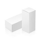 White 3D vector boxes
