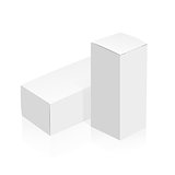 White 3D vector boxes