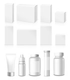 Realistic vector Tubes, Jar And Package.