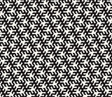 Vector Seamless Black and White Rounded Organic Shape Tessellation Pattern