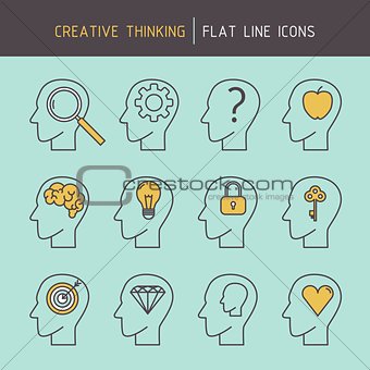 Flat line creative thinking