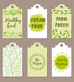 Vegetarian food badges 