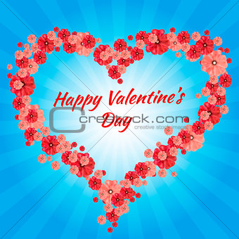 Greeting Card Happy Valentine s Day, hearts,
