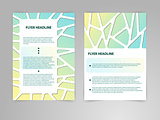 Abstract Brochure Flyer design vector template in A4 size with 3D Paper Graphics