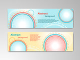 Vector abstract background set of banners . Headers  with round ornaments.