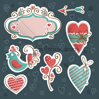 valentine's icon vector set