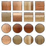 A set of wooden buttons, vector