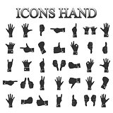 Icons hands, vector