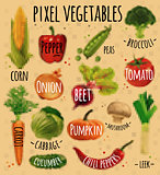 Pixel vegetables kraft