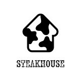 Simple vector steak house icon