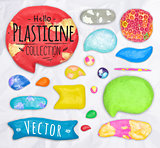 Set of plasticine sings