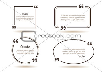 quote shadow white background