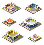 Vector isometric stadiums set
