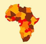 Africa map vector illustration 