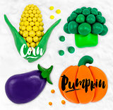 Plasticine vegetables pumpkin