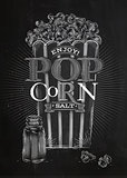 Poster popcorn salt chalk