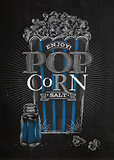 Poster popcorn salt black