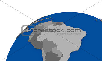 south America on Earth political map
